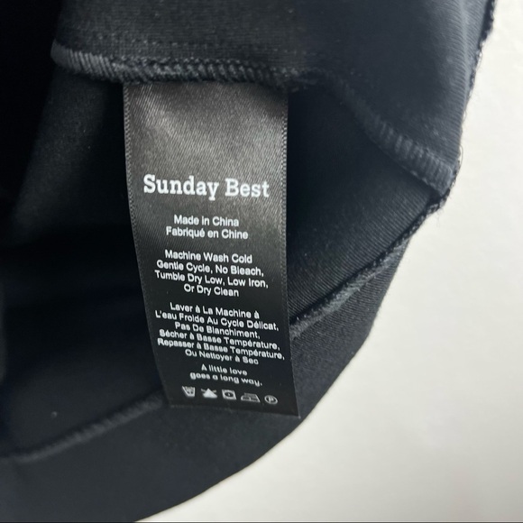 ARITZIA Sunday Best Eliza Long Sleeve Ponte Dress with Ruffles, Black, Size XS - Picture 8 of 10